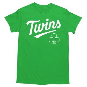 NEW Minnesota Twins Wordmark St Patricks T-Shirt IRISH GREEN